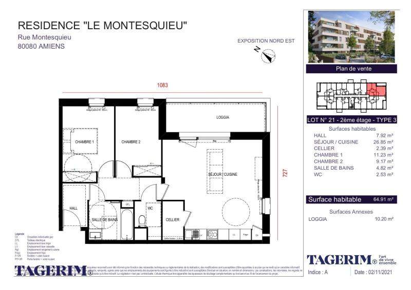 Appartement Rue Montesquieu à Amiens