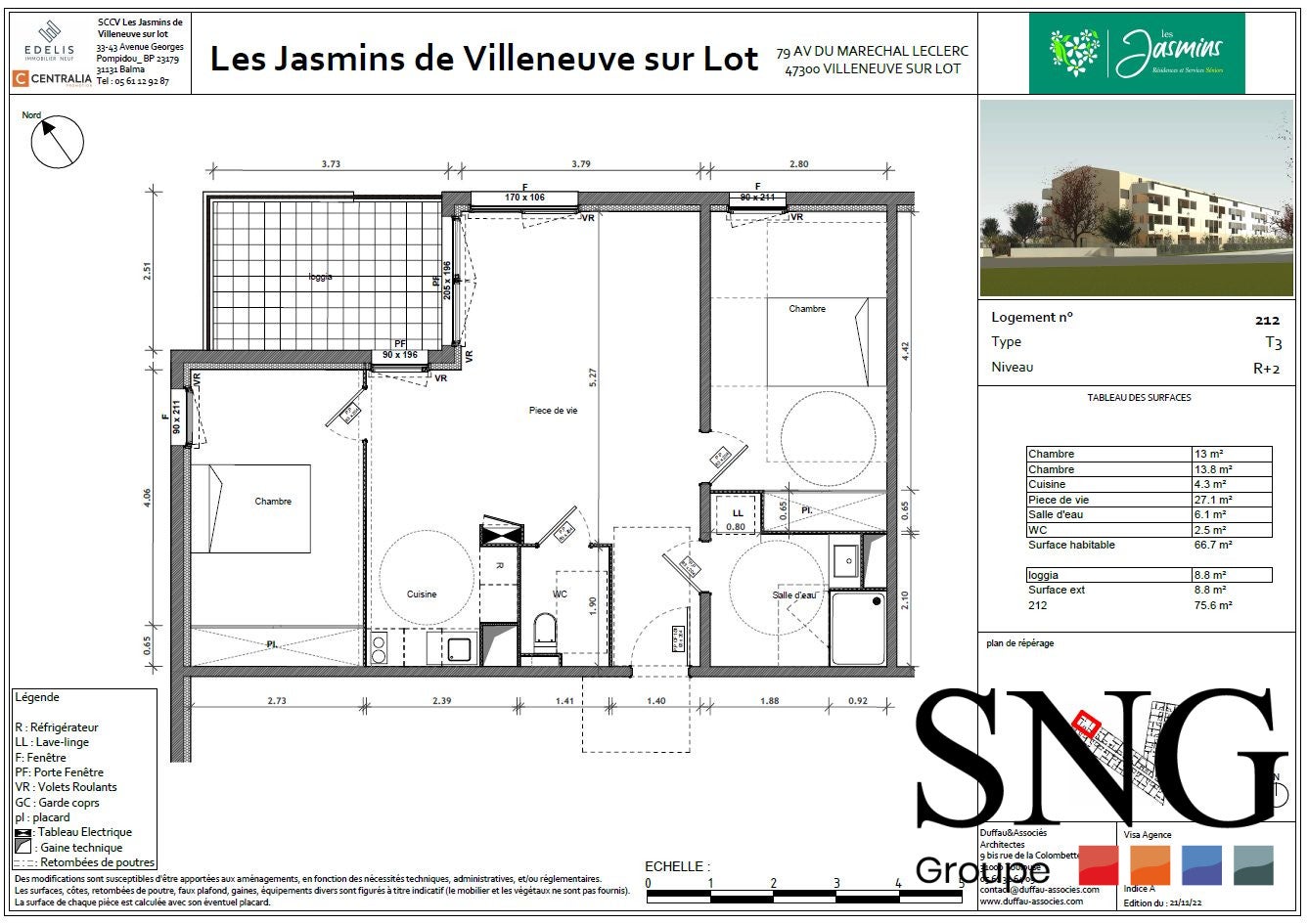 Appartement Avenue du Maréchal Leclerc à Villeneuve-sur-Lot