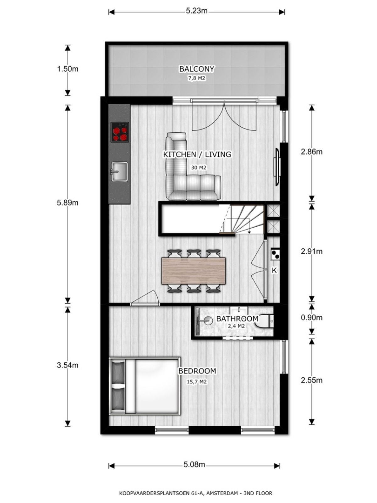 Appartement te huur: Koopvaardersplantsoen, Amsterdam