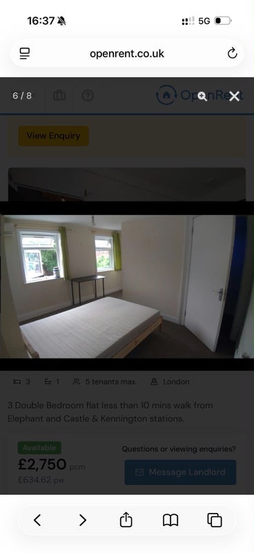 Room Walworth Road in Greater London