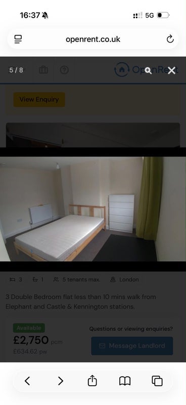 Room Walworth Road in Greater London