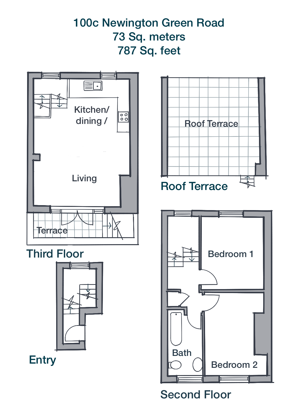 Flat Newington Green Road in Greater London