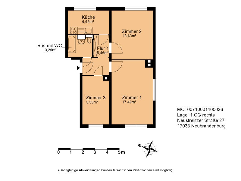 Wohnung Neustrelitzer Straße in Neubrandenburg