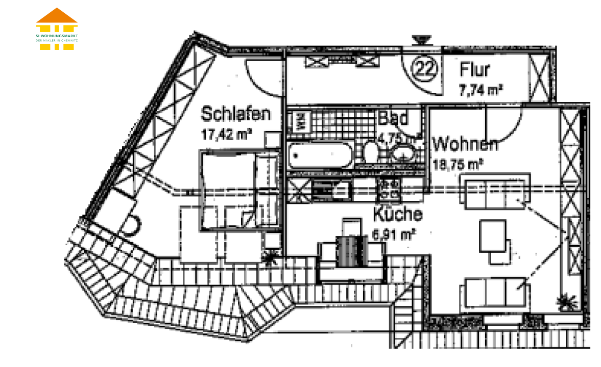 Wohnung Straße der Nationen in Chemnitz