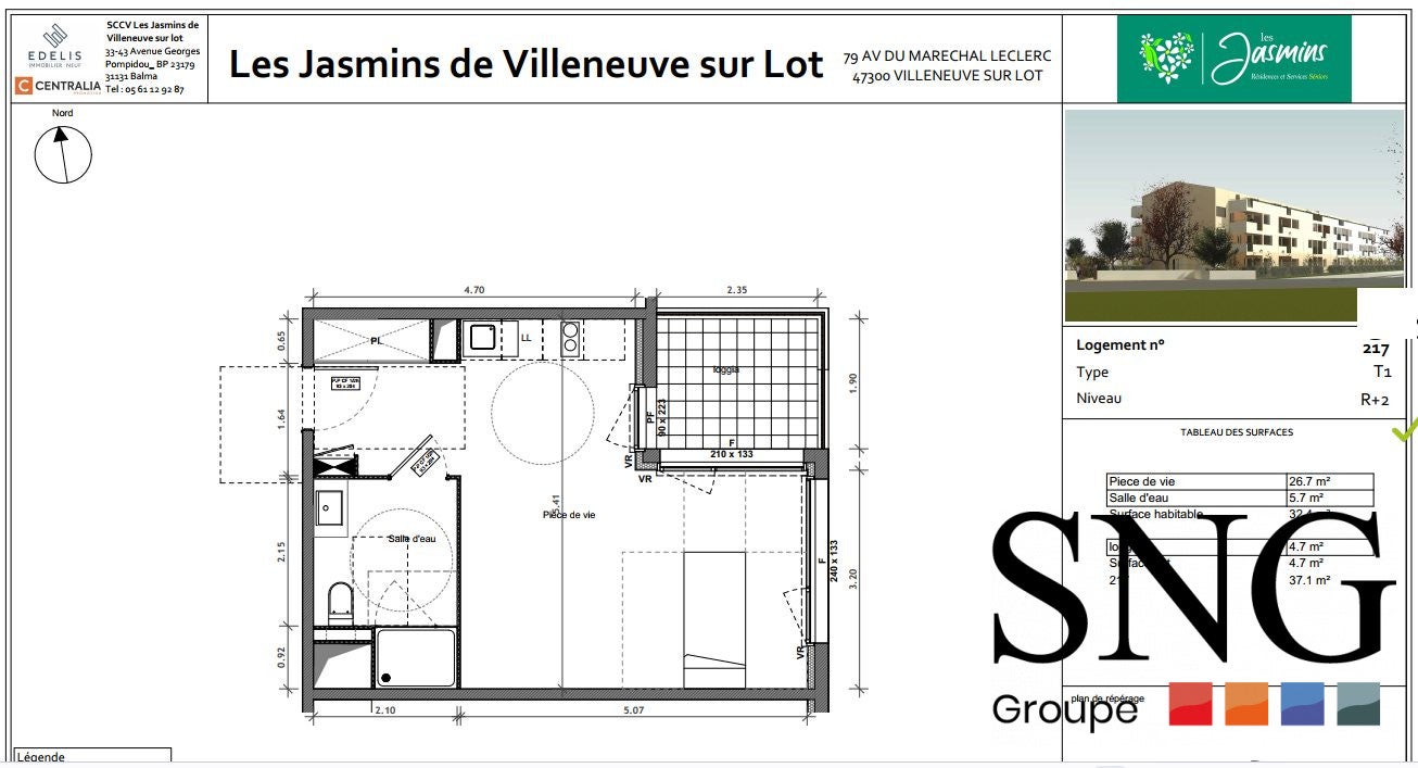 Appartement Avenue du Maréchal Leclerc à Villeneuve-sur-Lot