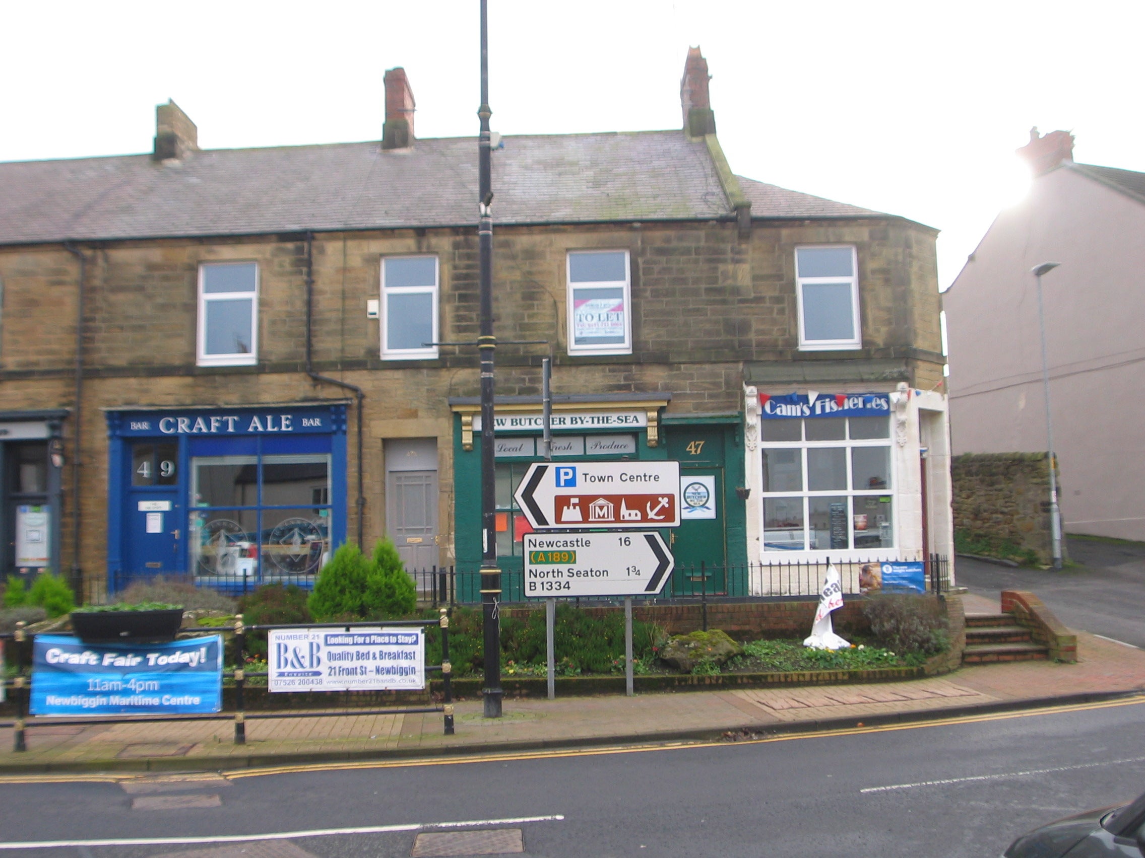 Flat Front Street in Newbiggin by the Sea