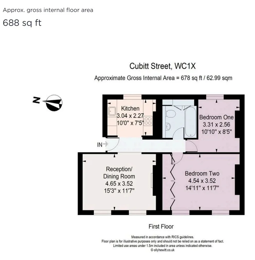 Flat Pakenham Street in Greater London