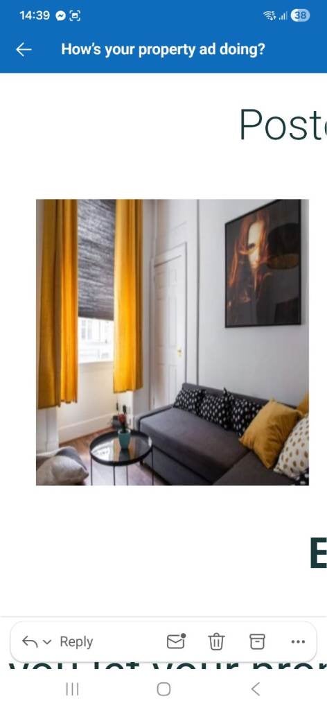 Flat Leith Walk in City of Edinburgh