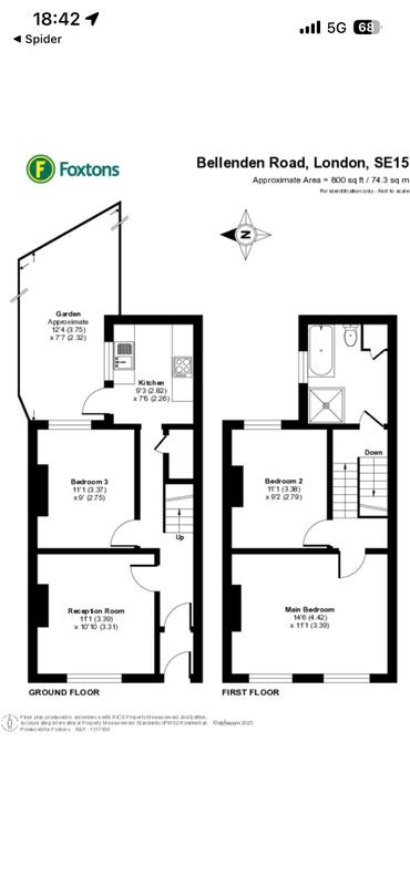 Room Bellenden Road in Greater London