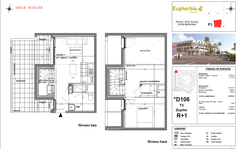 Appartement rue Germaine Tillion à Mérignac