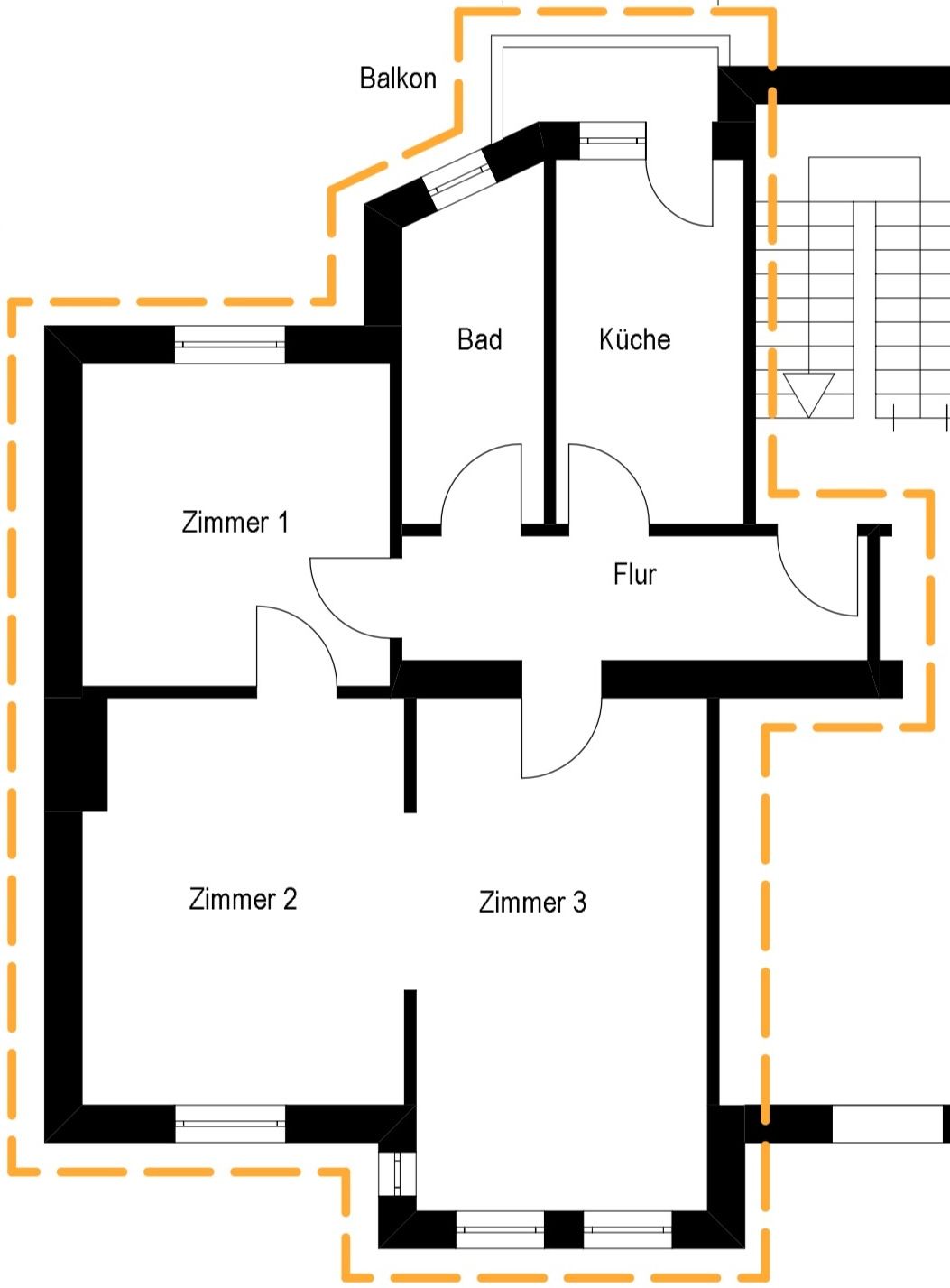 Wohnung Heresbachstraße in Düsseldorf