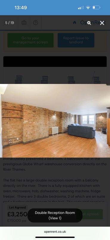 Room Rotherhithe Street in Greater London