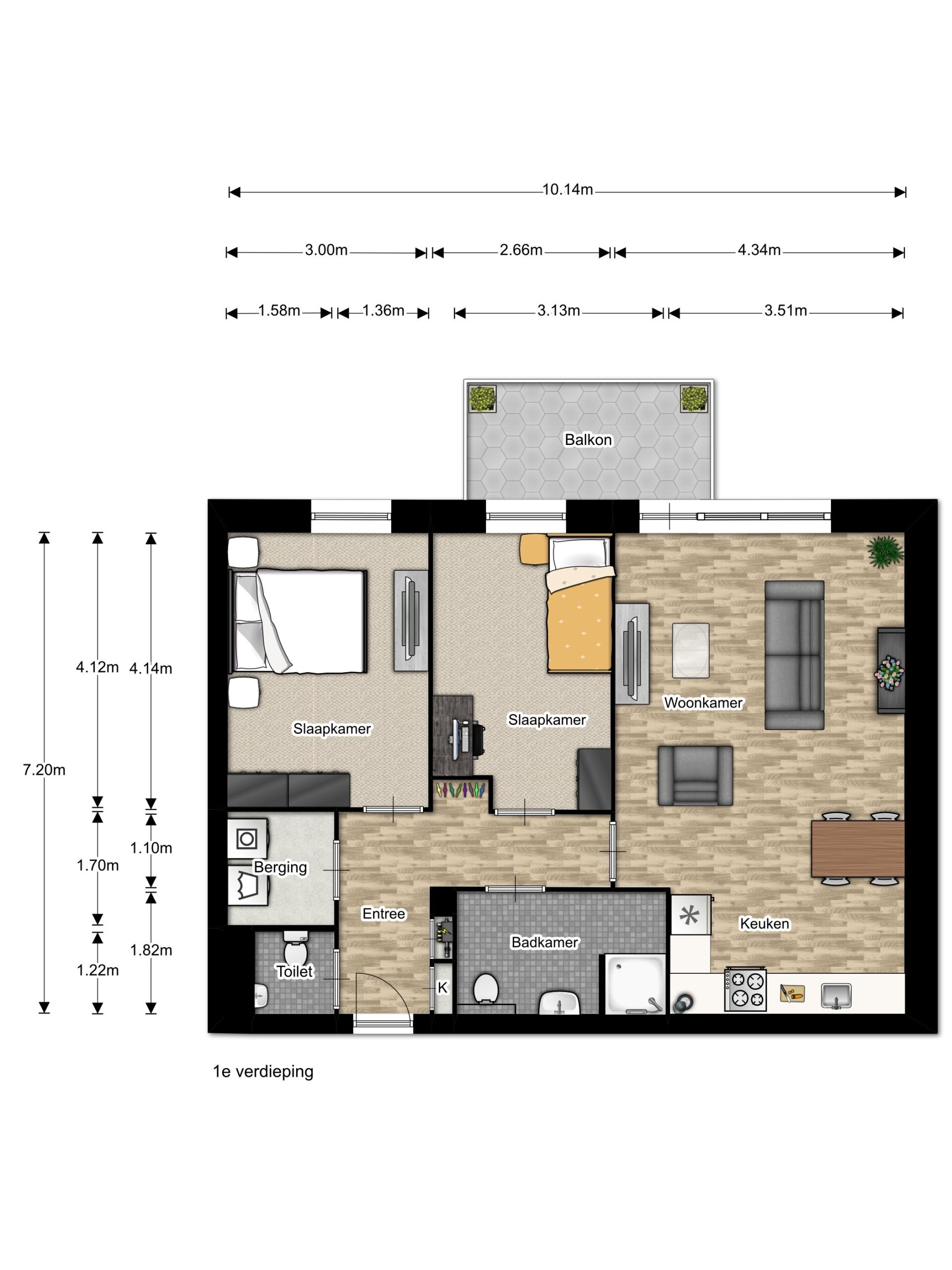 Appartement Georges Brassensstraat in Lent