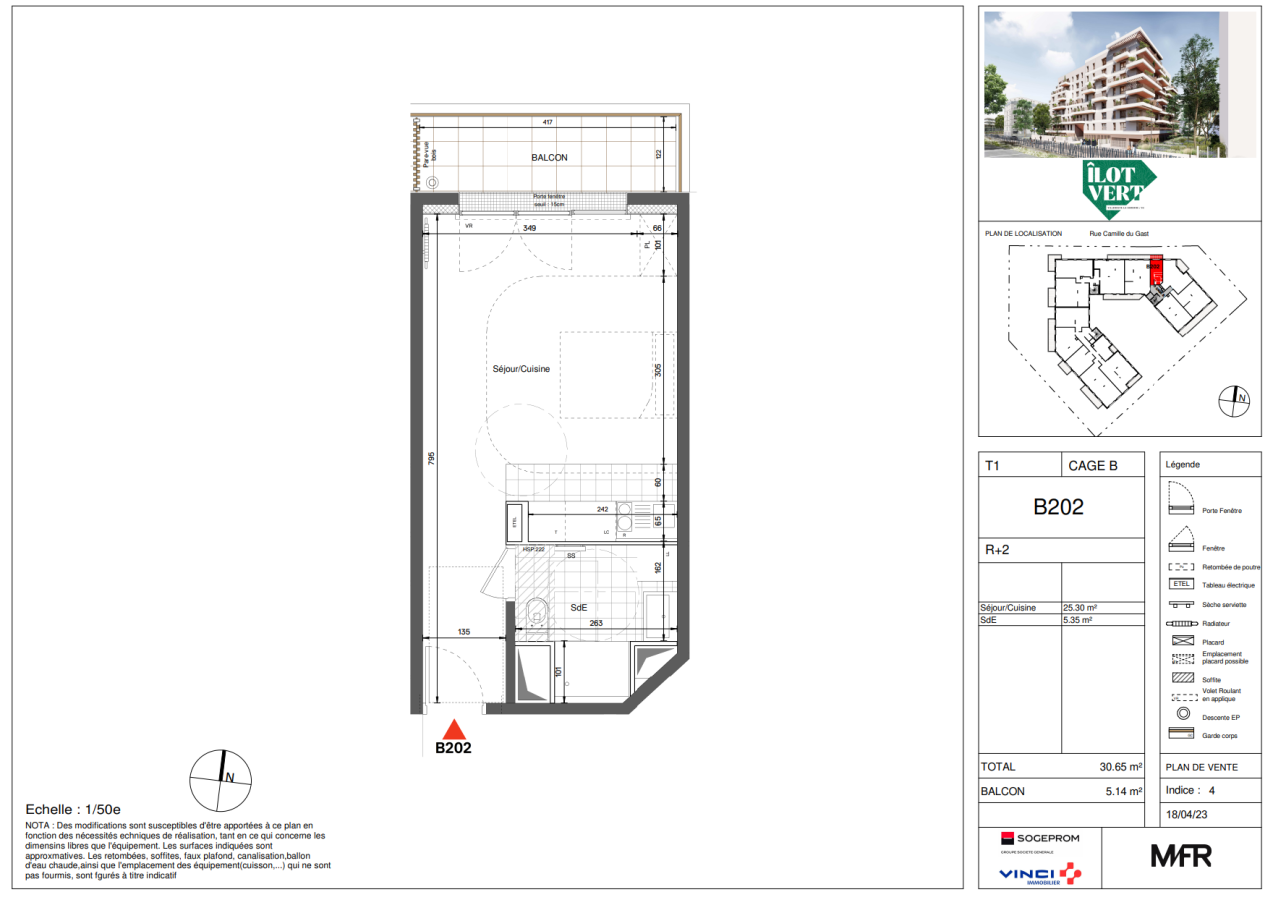 Flat Rue Camille du Gast in Villeneuve-la-Garenne