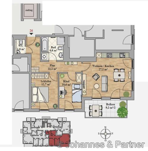 Wohnung Corinthstraße in Dresden