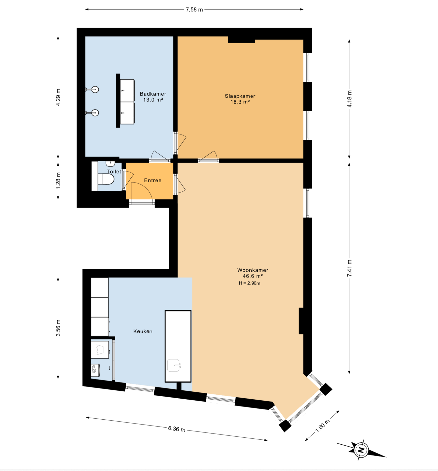 Appartement Claes de Vrieselaan 121 A in Rotterdam