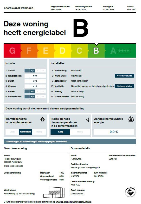 Appartement Hoge Filterweg 24 in Rotterdam