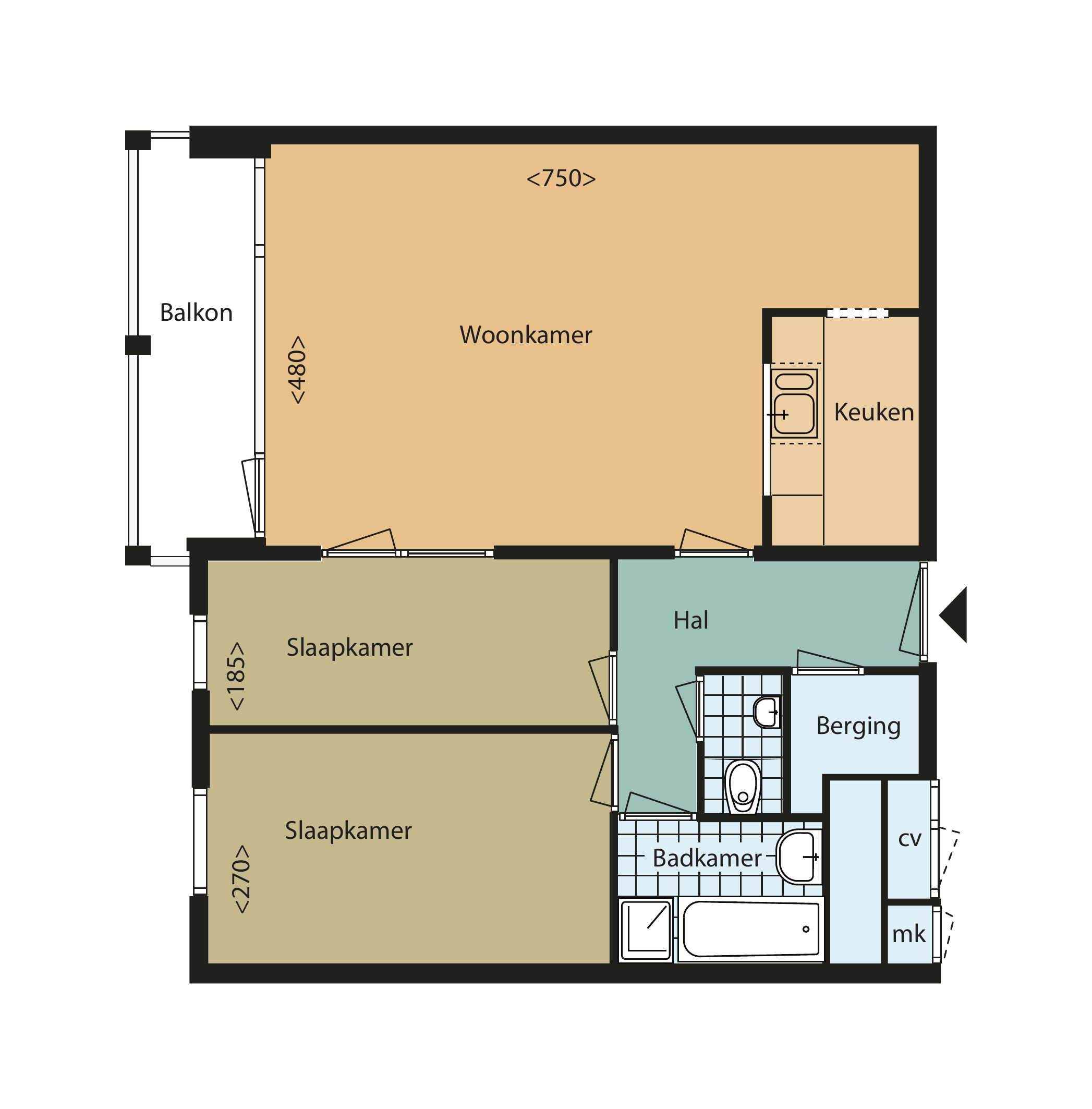 Appartement Anna Paulownahof 109 in Tilburg