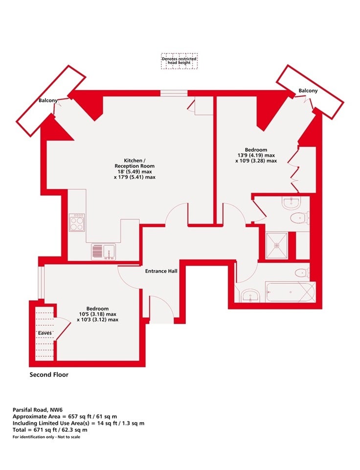 Flat Parsifal Road in Greater London