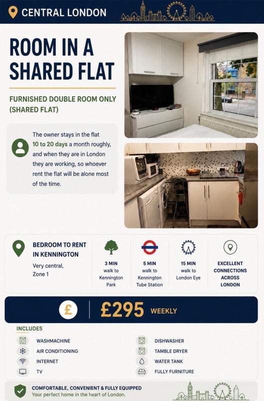 Room Doddington Grove in Greater London