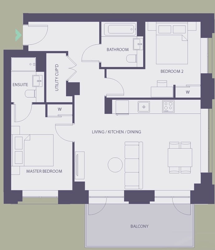 Room Railway Walk in Greater London