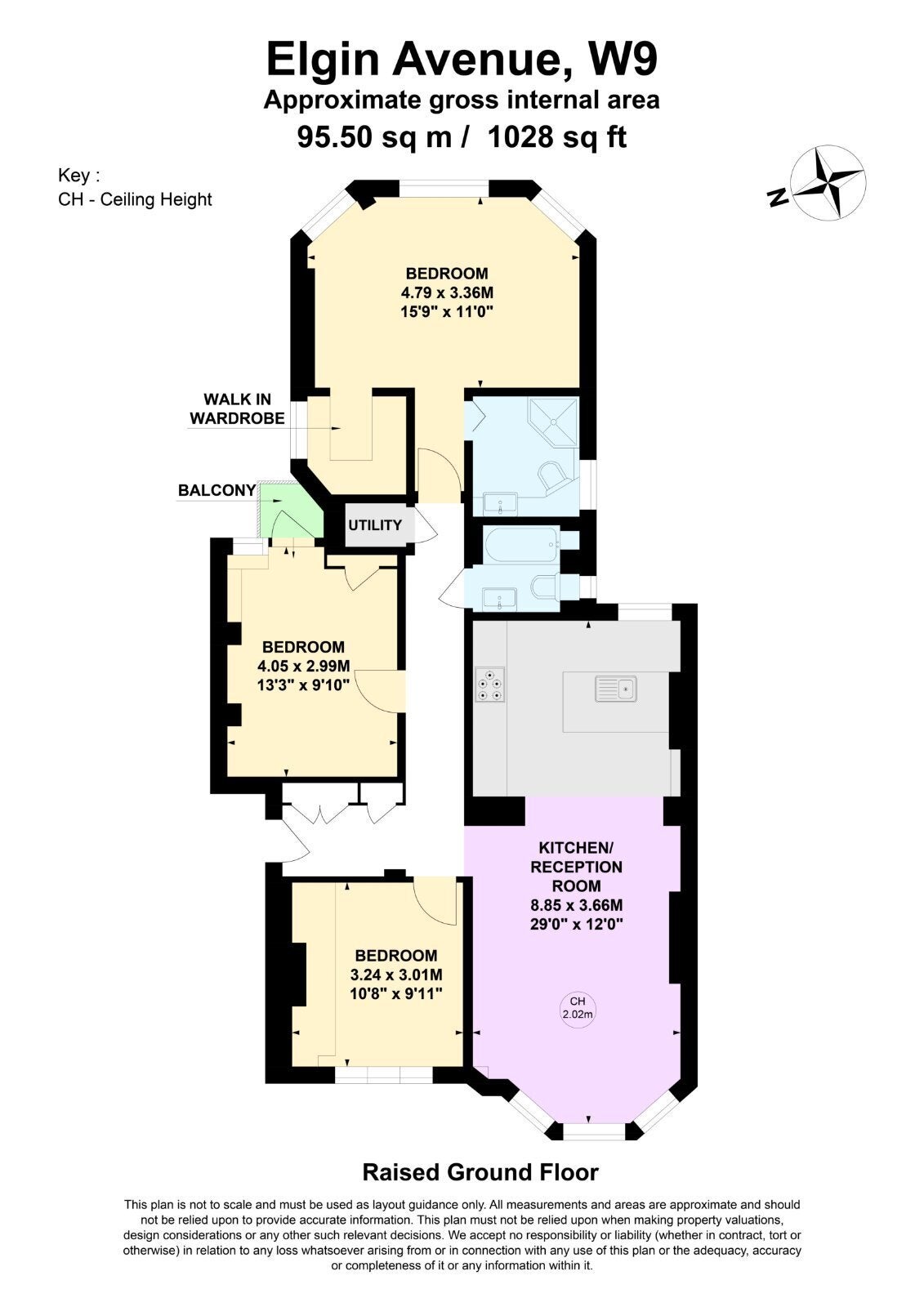 Flat Elgin Avenue in City of Westminster