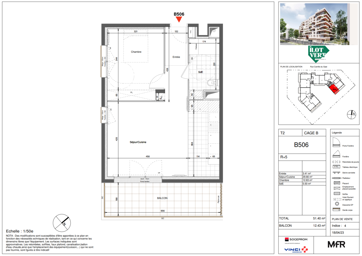 Appartement Rue Camille du Gast à Villeneuve-la-Garenne