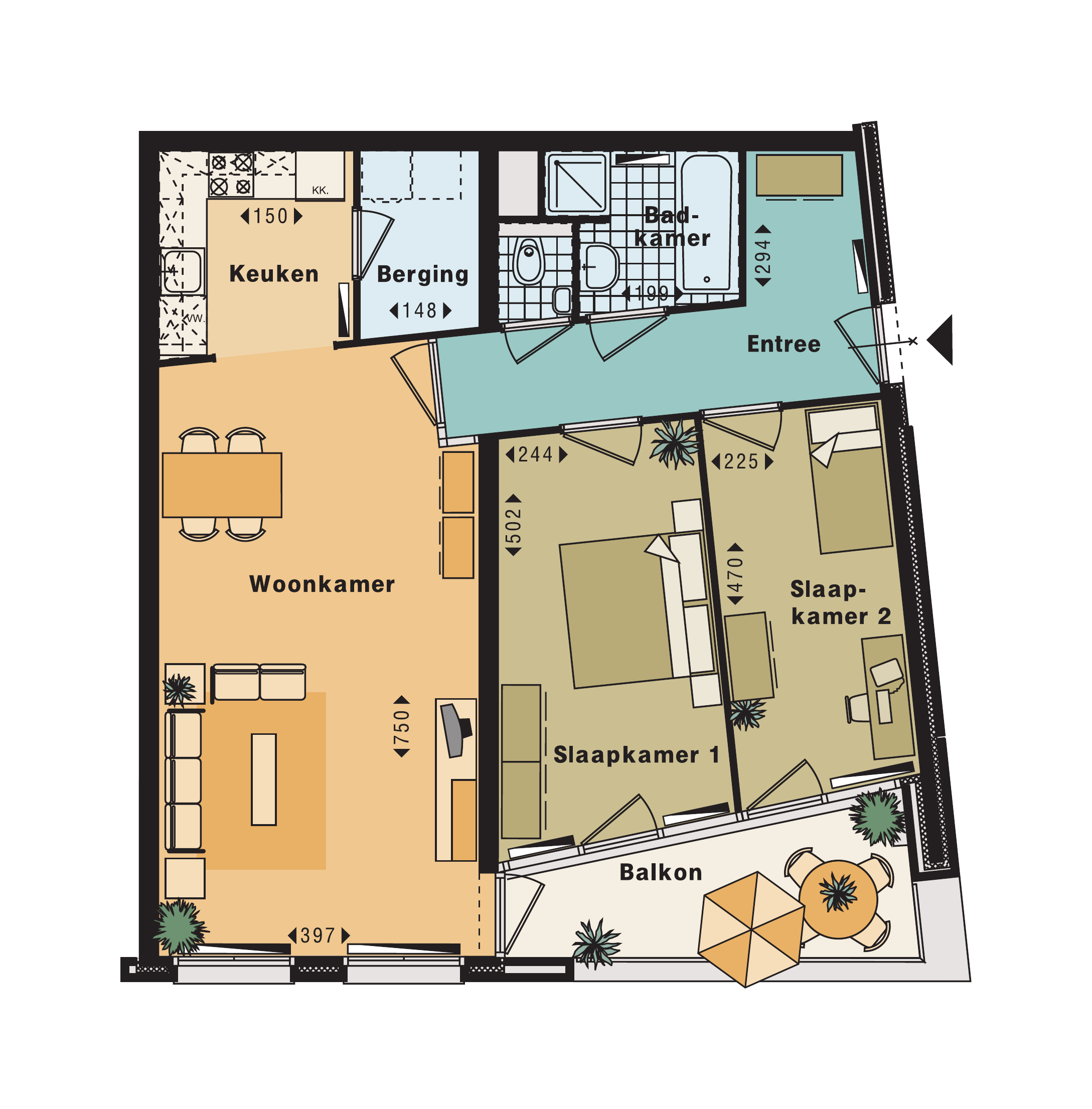 Appartement Mosalunet 156 C in Maastricht