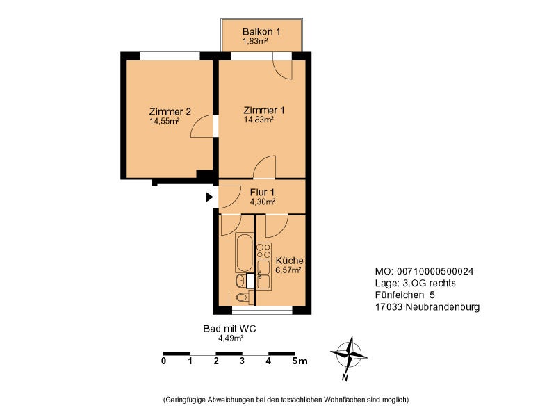 Wohnung Fünfeichen in Neubrandenburg