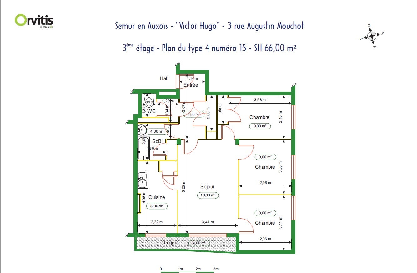 Appartement Rue Augustin Mouchot à Semur-en-Auxois