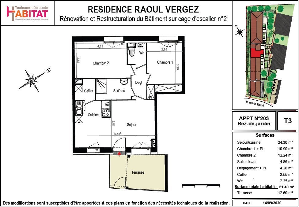 Appartement Route de Baziège La Lauragaise à Labège