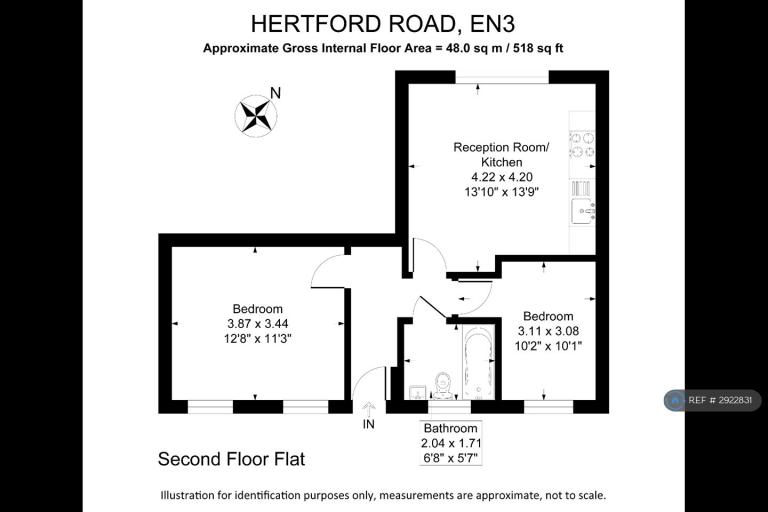 Flat Hertford Road in Greater London