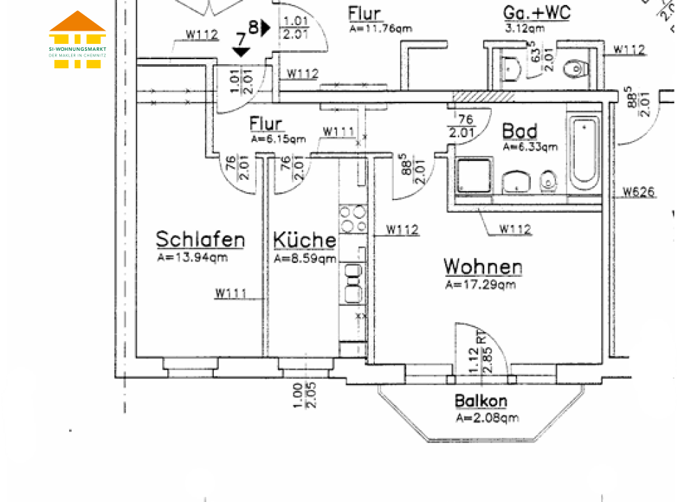 Wohnung Agricolastraße in Chemnitz
