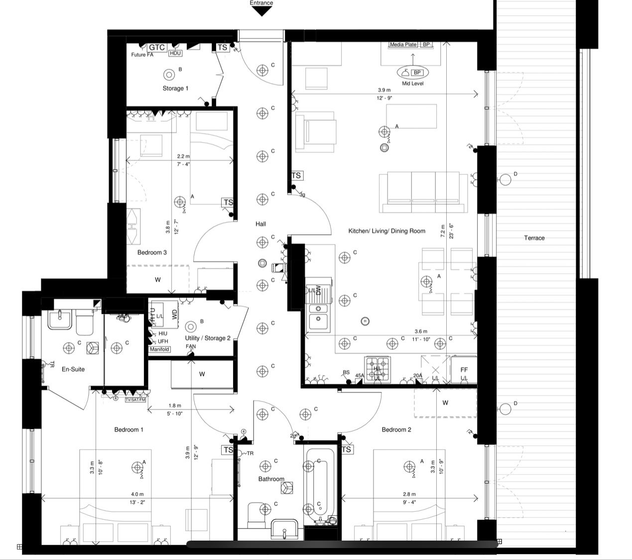 Flat Derny Avenue in Greater London