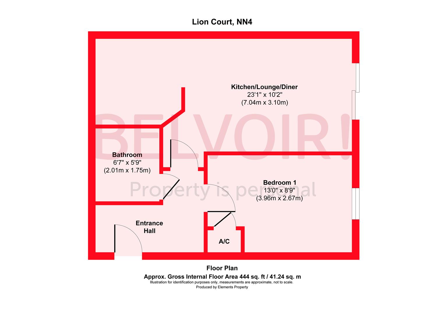 Flat Lion Court in Northampton