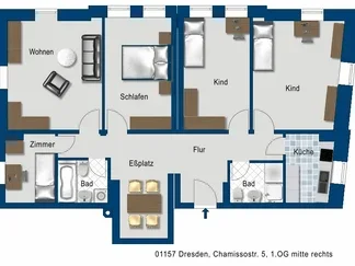 Wohnung Chamissostraße in Dresden
