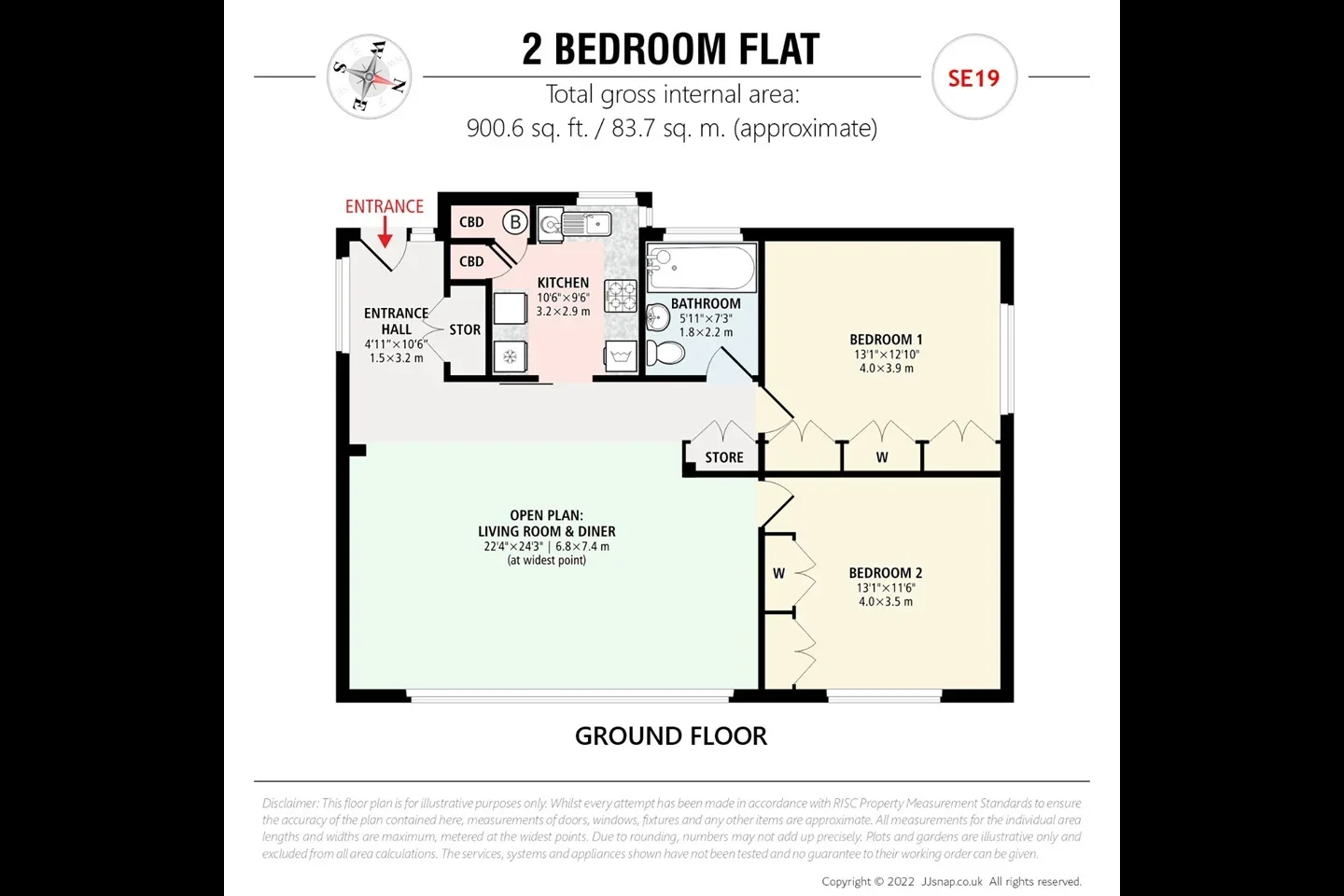 Flat Lymer Avenue in Greater London
