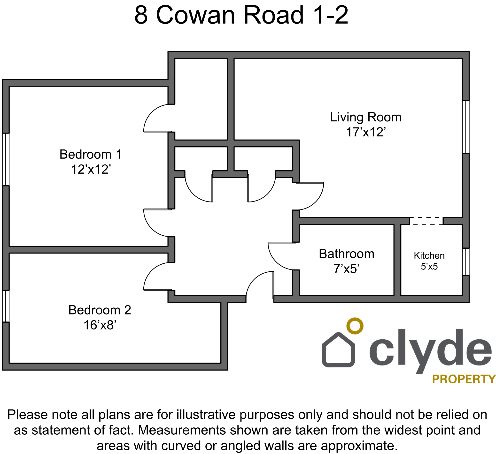 Flat Cowan Street in Glasgow