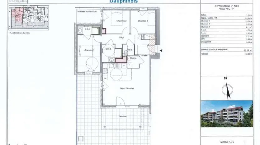 Flat Boulevard Gambetta in Saint-Marcellin