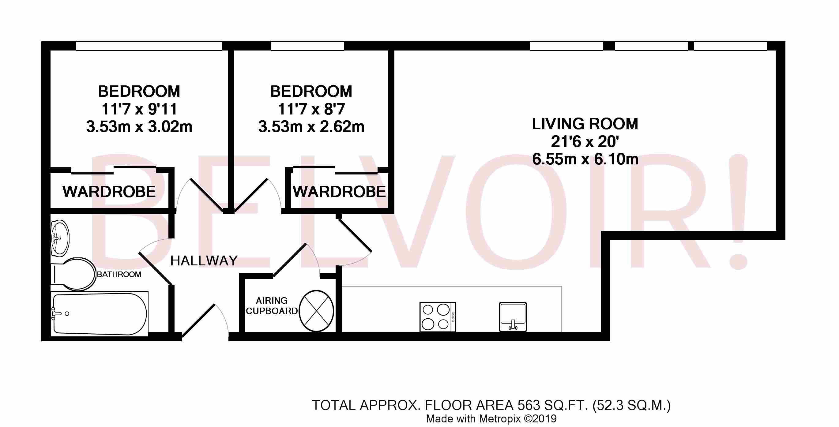 Flat Wesley Walk in Basingstoke and Deane