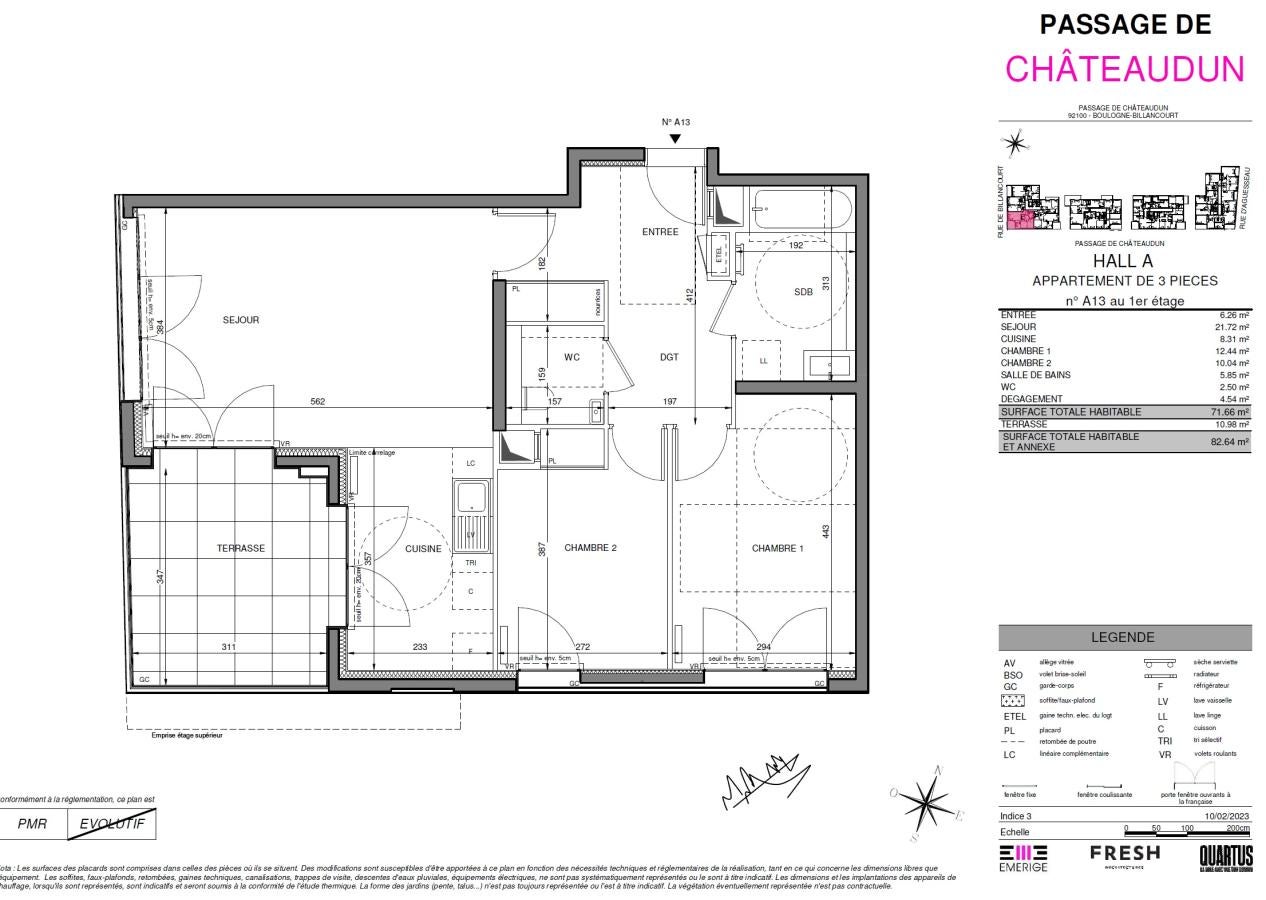 Flat Rue d'Aguesseau in Boulogne-Billancourt