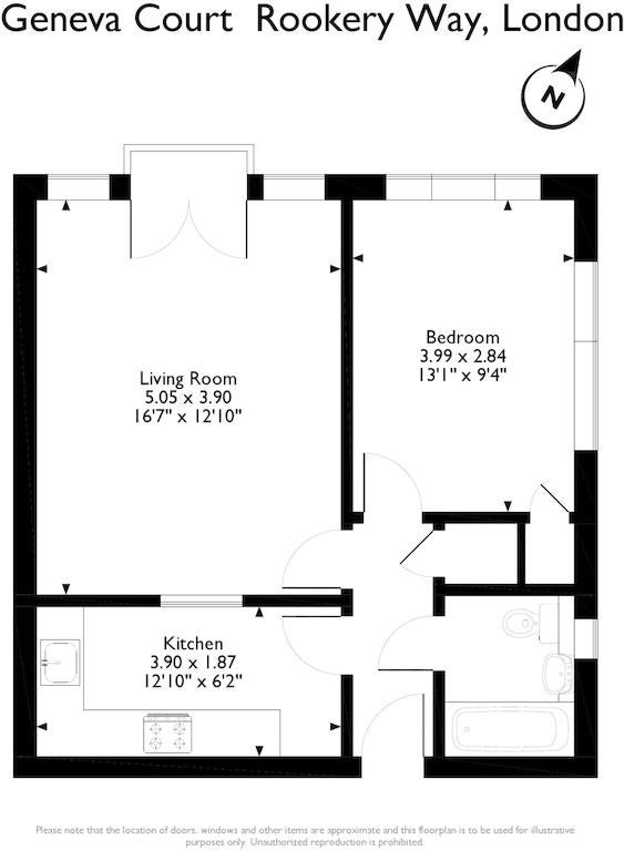 Flat Rookery Way in Greater London