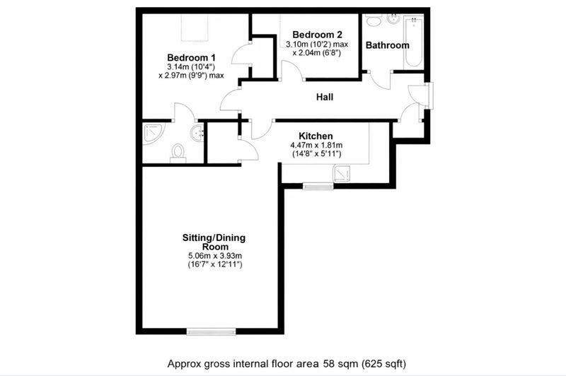 Flat Hadham Road in East Hertfordshire