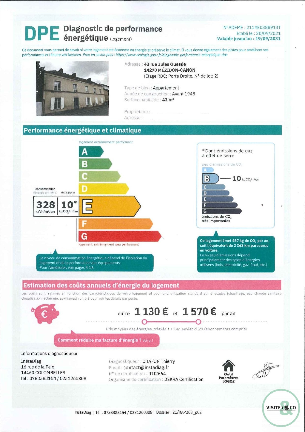 Appartement Rue Jules Guesde à Mézidon Vallée d'Auge