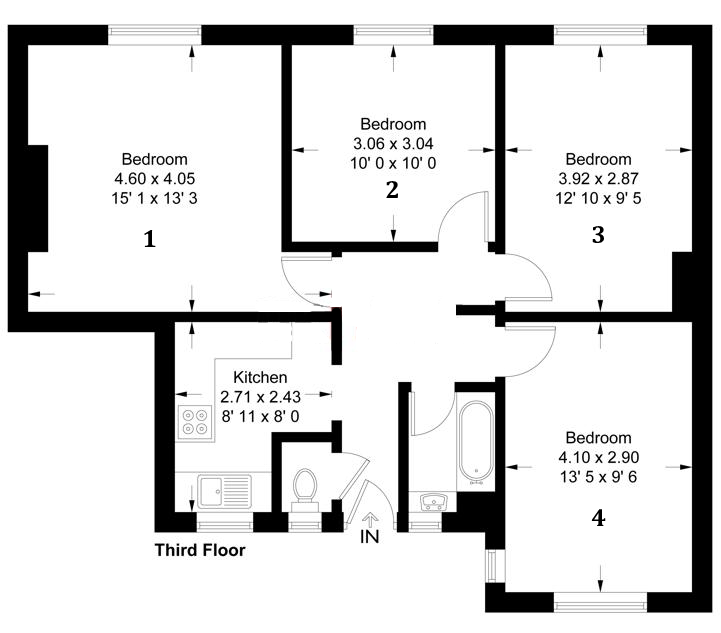Flat Poynders Gardens in Greater London