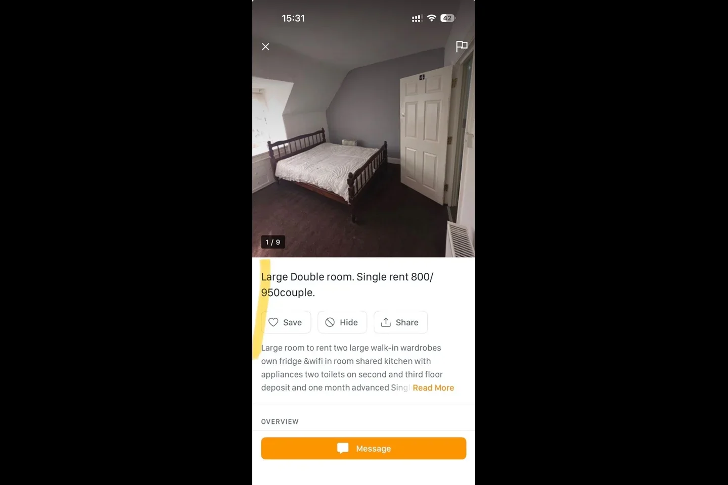 Room Green Lane in Greater London
