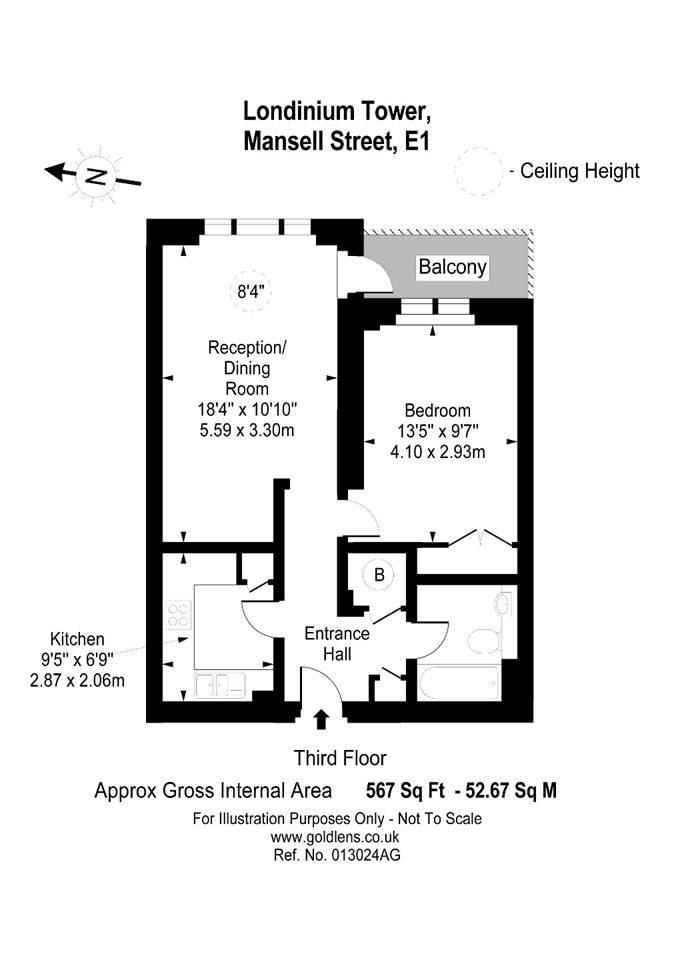 Flat Mansell Street in Greater London