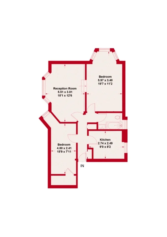 Flat Queensway in City of Westminster
