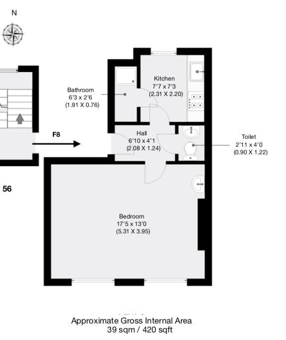 Flat Crowndale Road in Greater London