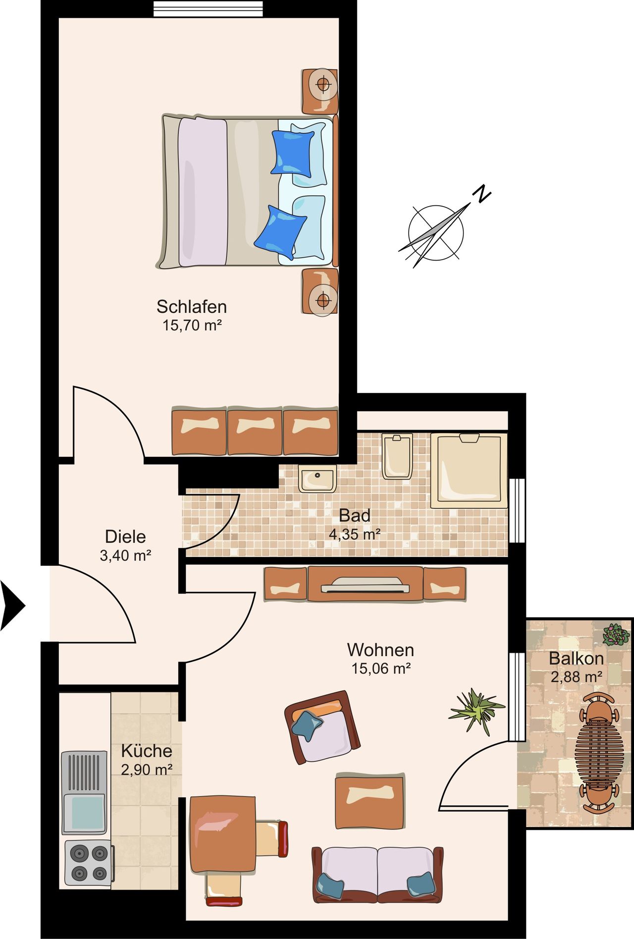 Wohnung Kochstraße in Aachen
